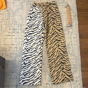 Zebra Print High Rise Women Jeans